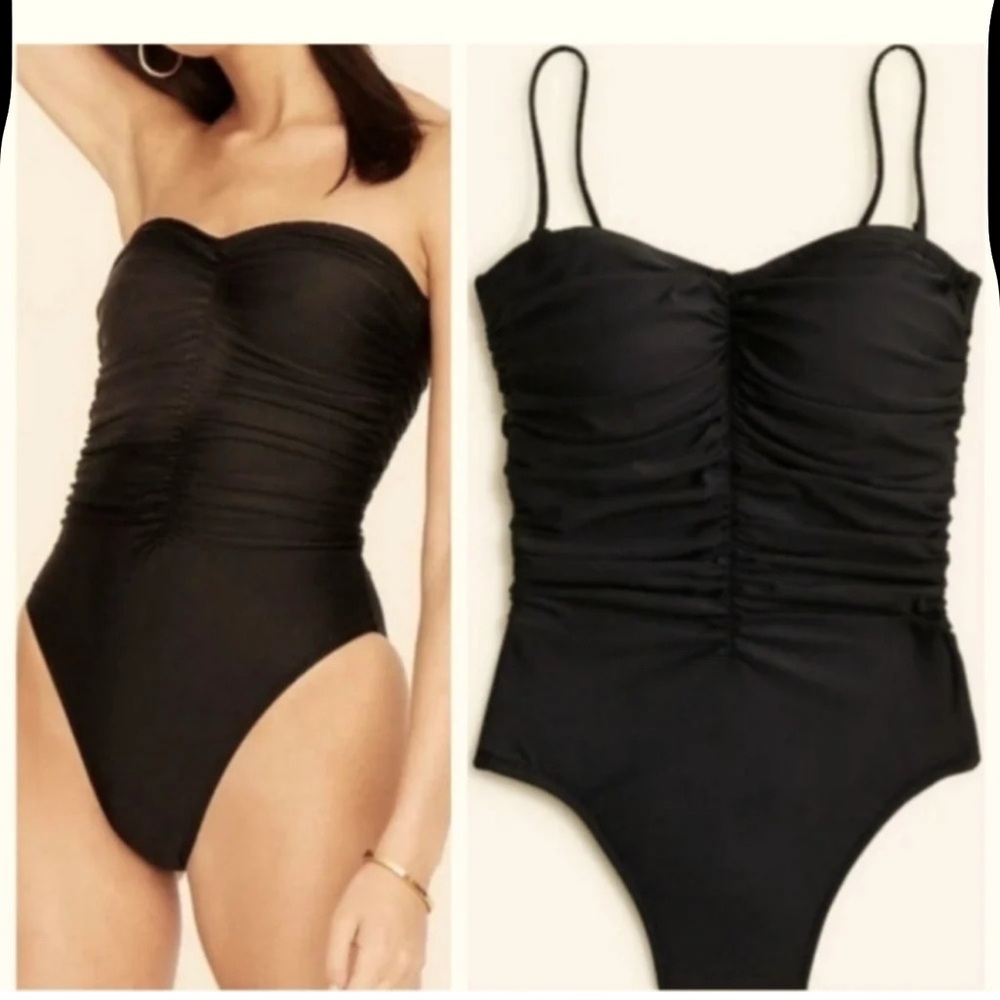 NWT J. Crew ruched sweetheart swimsuit